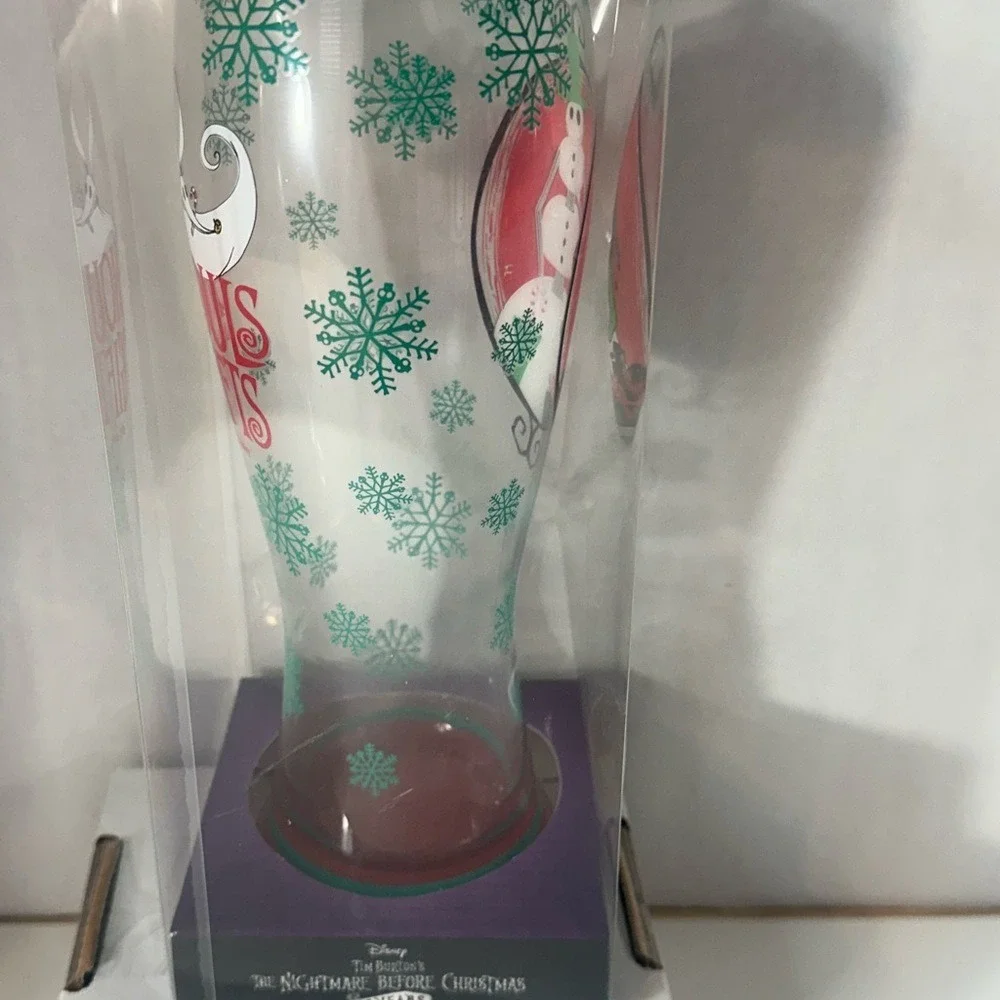 Disney Nightmare Before Christmas Snowman Jack Glass Goblet 26oz 25 Years 2018‎